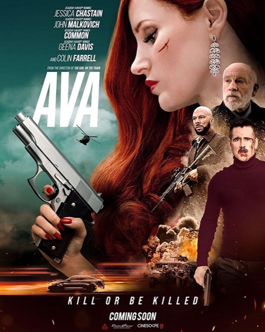 ‘Ava’ con Jessica Chastain empezando bien y con John Malkovich rematando la jugada
